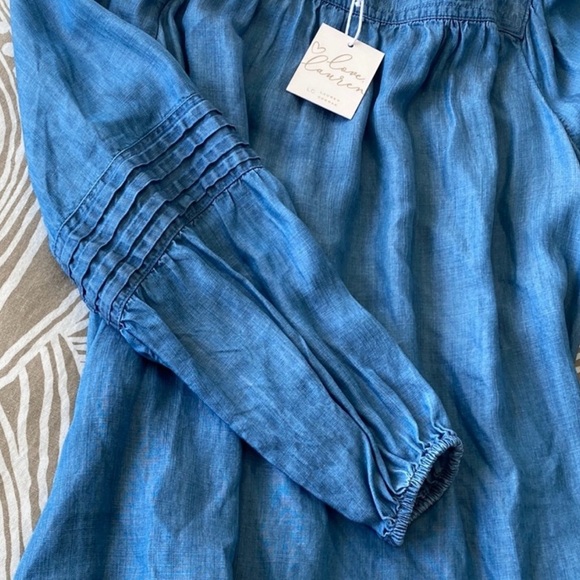 LC Lauren Conrad Blue Long Sleeve Top - Picture 6 of 6